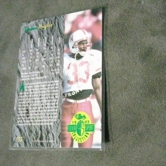 Tyrone Hughes 1993 classic college collection pre- rookie football card - Picture 2 of 2